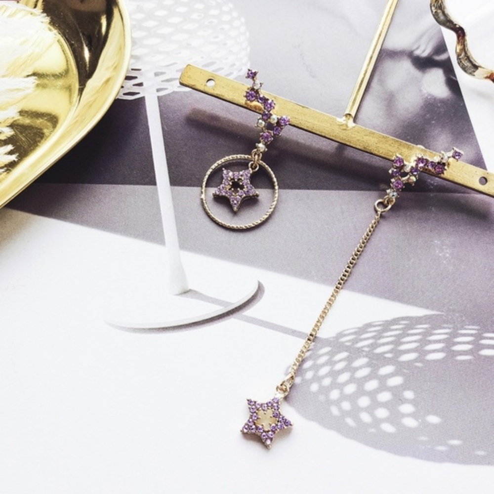 ❤️NEW UNIQUE Galaxy Star Handmade Earrings - Picture 1 of 4